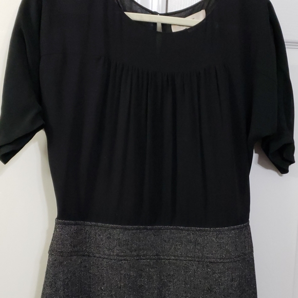 Loft work dress silk top plaid bottom 6 - Picture 4 of 6